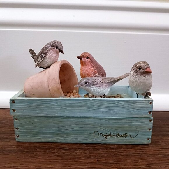 Hallmark Nature’s Sketchbook Marjolein Bastin Bird Trinket Box Sentiment Inside - Picture 1 of 7